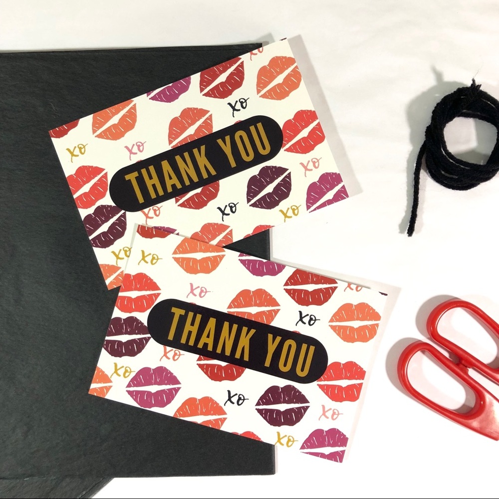 Thank You Kisses Notecard